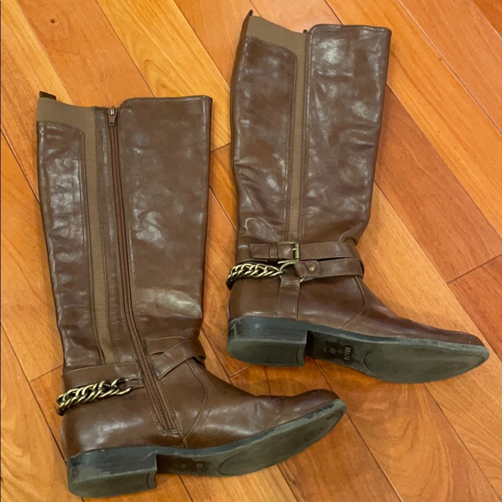 🟡 Brown Riding Boots